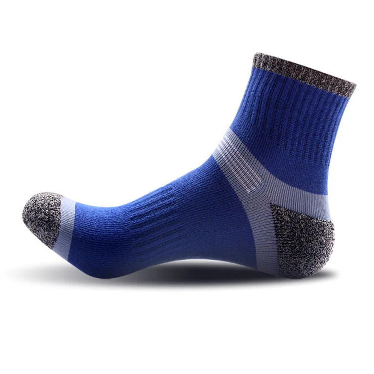 Высококачественные брендовые носки для мужчин и женщин профессиональные Элитные Нескользящие CoolMax зимние теплые мужские плотные нижнее полотенце носки для мужчин - Цвет: Blue