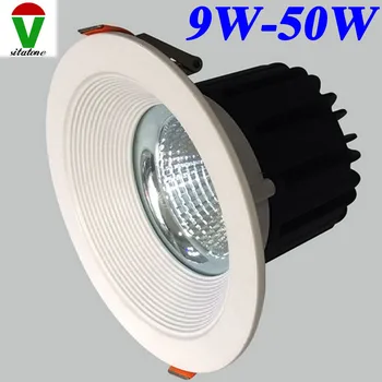 

Free shipping dimmable COB 10W 15W 20W 30W 40W 50W led downlight 1000LM,AC85-265V,1*10W led downlight,2 years warranty