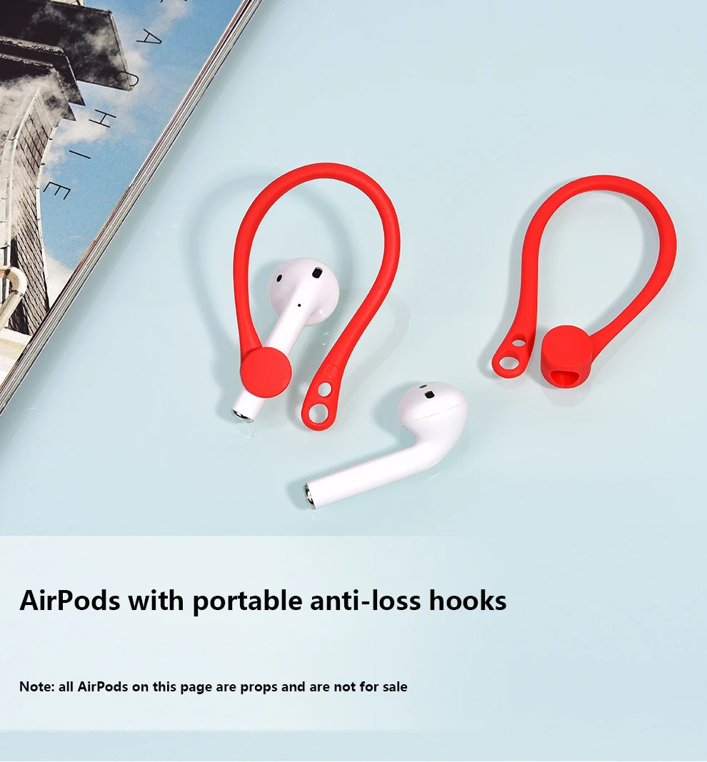 For Apple AirPods Case Silicone Wireless Earphone AirPods Protective Accessories Protector Earhooks Sports Anti-lost Ear Hook-1