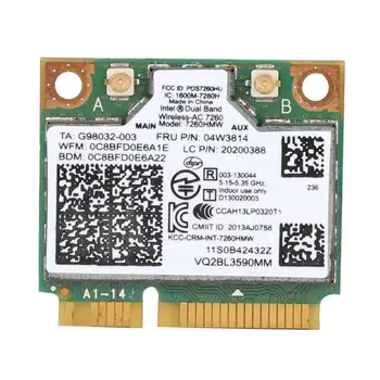 

For Intel 7260HWM 867M Dual-Band Network Card Bluetooth4.0 Mini PIC-E WiFi Adapter for Lenovo/IBM/ThinkPad 04W3814