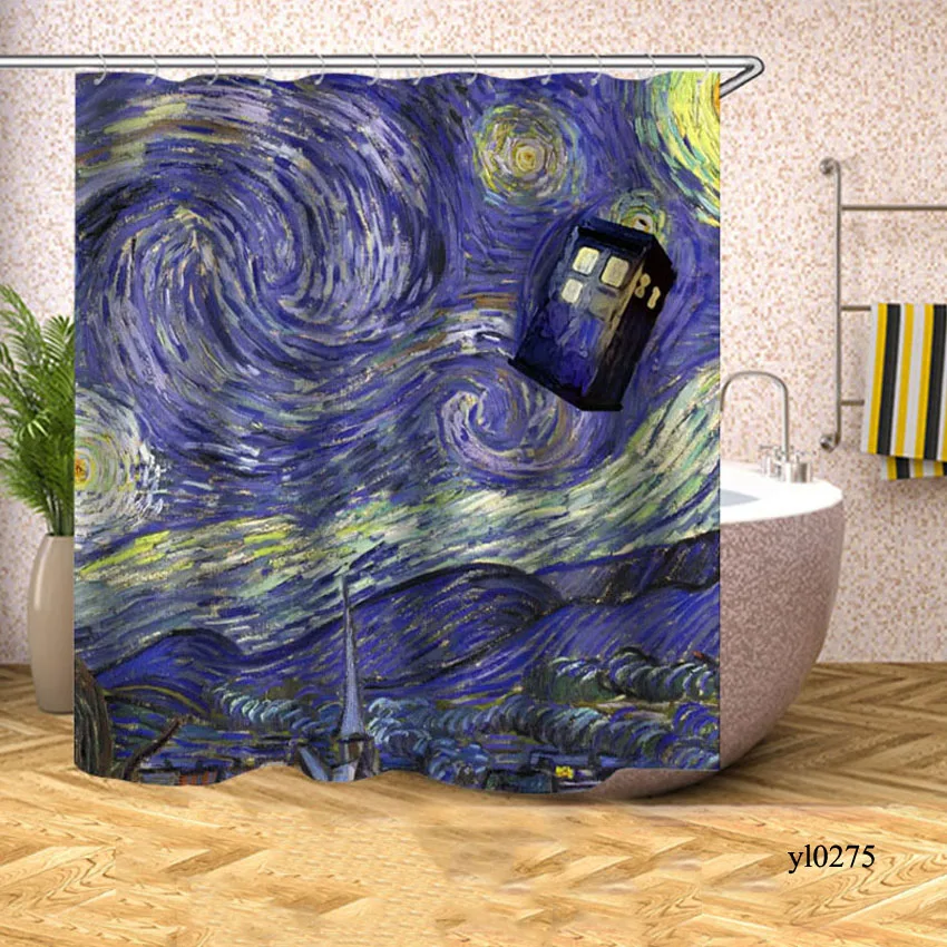 

Nice Starry sky Shower Curtain Abstract Waterproof Bath Curtains for Bathroom Bathtub Large Wide Bathing Cover Rideau De Bain