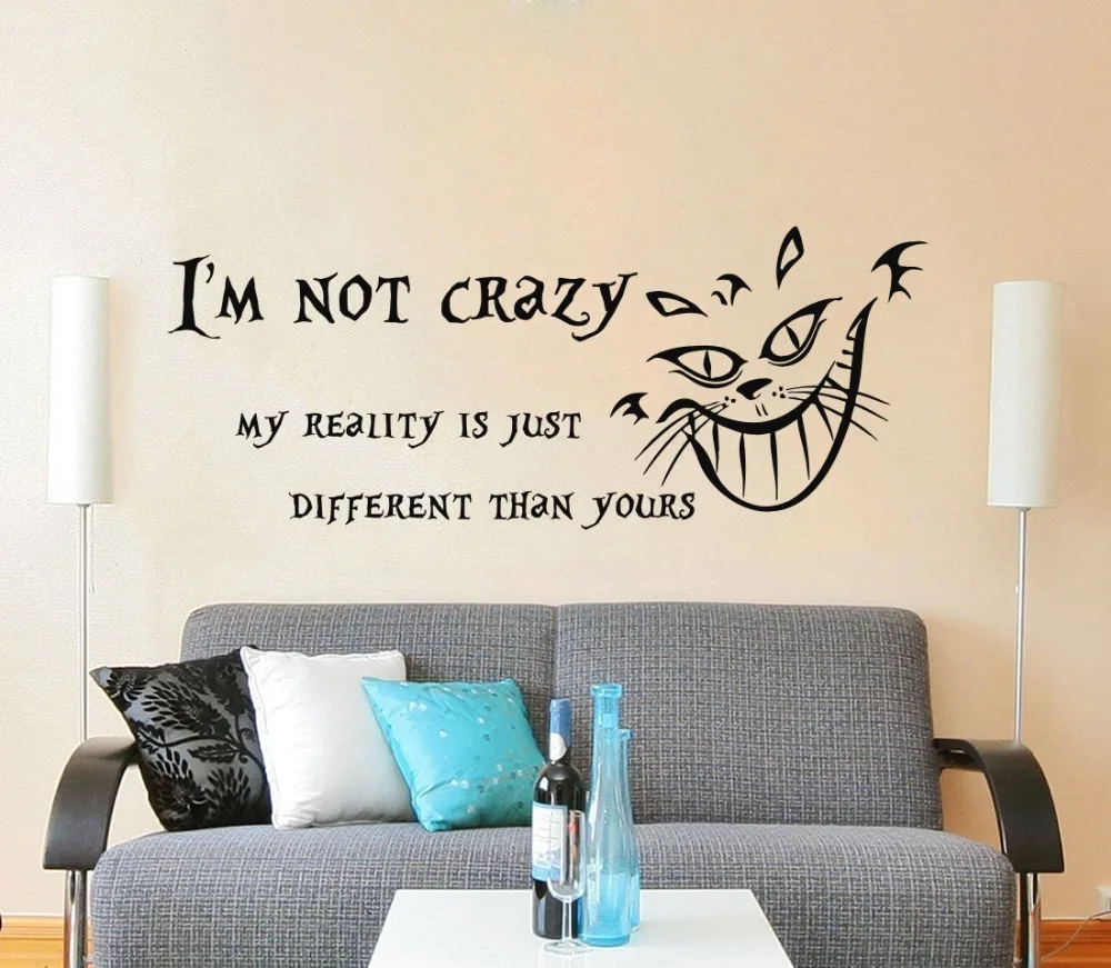 Buy Alice in Wonderland Wall Decal Quote Vinyl Sticker