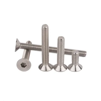 

50 Pcs/lot M4 x 25mm 304 Stainless Steel Hex Socket Countersunk Flat Head Screw Bolts
