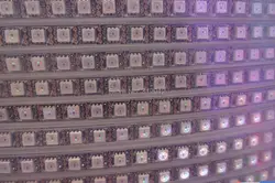 2 м DC5V INK1003 светодиодные полосы пикселей, IP66, 100 шт. 1002led (5050 RGB с INK1003 IC) /M с 100 пикселей; черного цвета; 8 мм ширина печатной платы