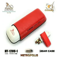 LUBINSKI Кожаный Портсигар Humidor тюбик увлажняющего средства портативный 3 цвета на выбор держать 2 шт HY1209