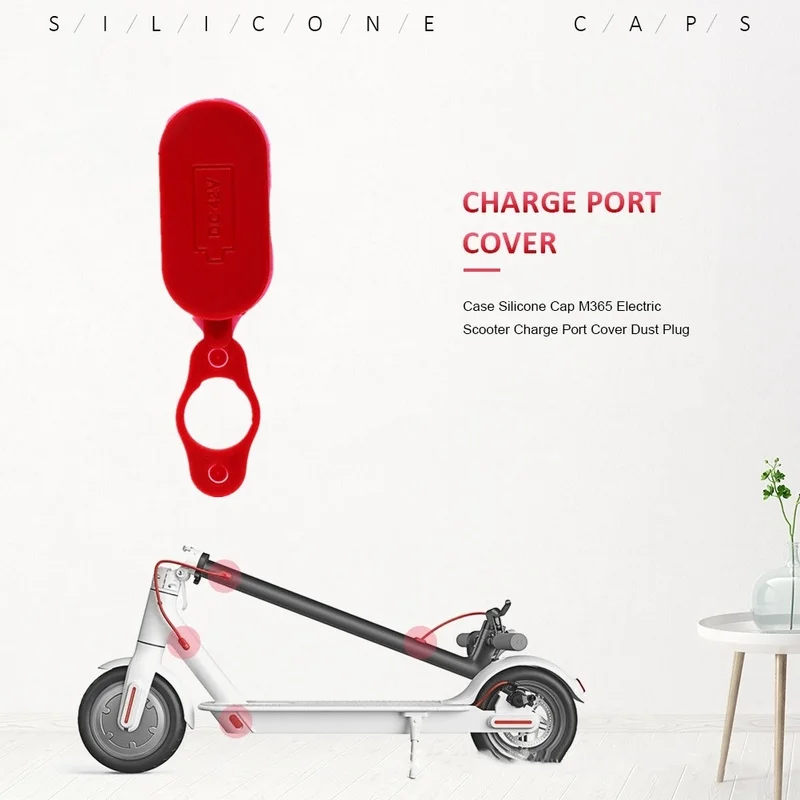 دائم لوح التزلج استبدال البطارية الطاقة شاحن خط حفرة غطاء سيليكون مقبس مطاطي ل XIAOMI Mijia M365 سكوتر كهربائي