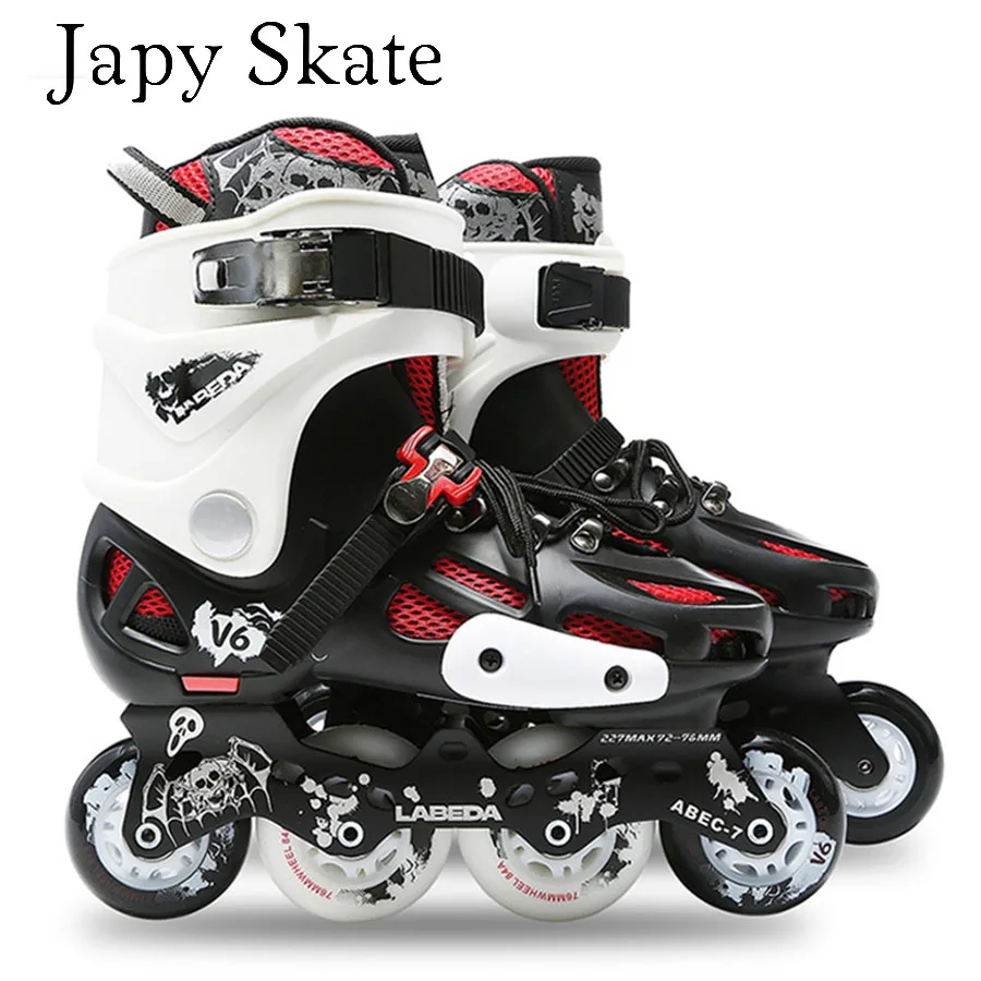 LABEDA V6 حذاء تزلج بعجلات الكبار الأسطوانة أحذية التزلج سباق التعرج انزلاق شحن التزلج رياضية Patines Aduto