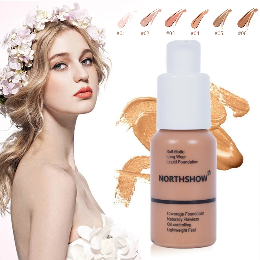 

New 30ml Foundation Perfect Beauty Soft Matte Long Wear Oil Control Concealer Liquid Foundation Cream Fashion Womens Makeup