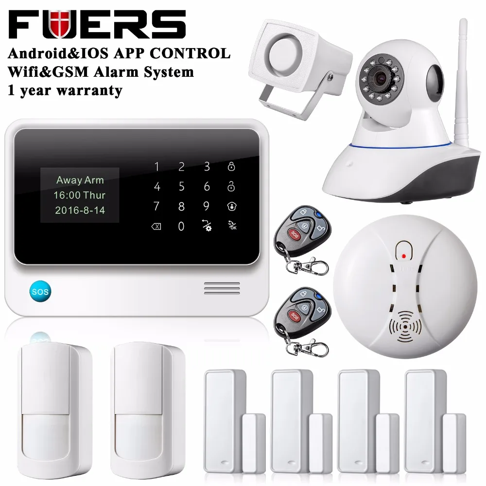 New Model Home Protection wifi gsm alarm G90B with WiFi camera Wireless