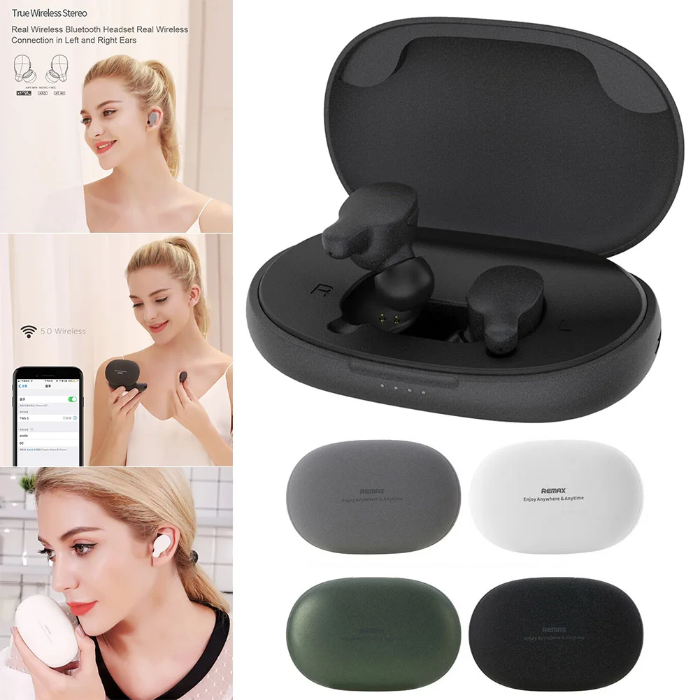 

1 Pair Bluetooth Earphones BLE5.0 Stereo Noise Reduction Wireless Earphones @JH