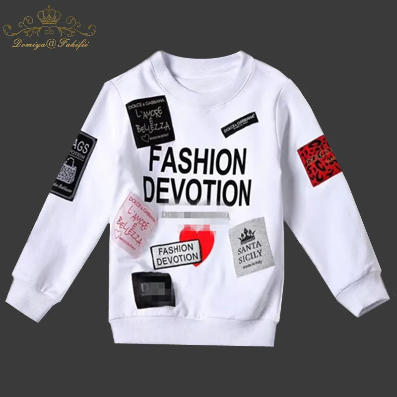 

Girls Boys T-Shirt 2018 Autumn Brand Baby Girls Full T-Shirt Cute Letter Print Shirts Children Clothing Blouse Girls Sweatshirts