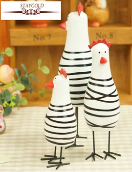 

Staygold Wooden Chicken Decoration Ornaments Set Three Painted Handcrafts Home Decor Home Decoration Accessories