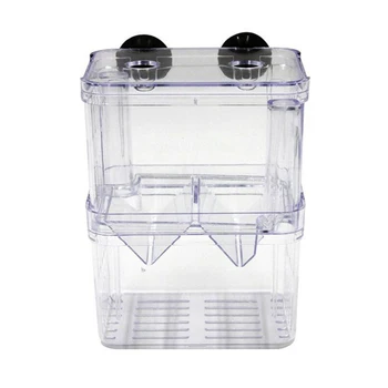 

Multifunctional Acrylic Fish Breeding Isolation Box Aquarium Breeder Tank Double Guppies Reptile Hatching Incubator 2 Sizes