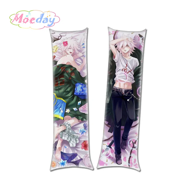 Danganronpa триггер Happy Havoc Nagito Makoto Amami Oma Mens Dakimakura Чехол - Color: Pink