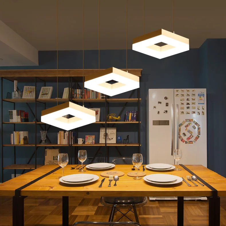 Eusolis 110 V 220 V luces colgantes iluminación Lamparas De Techo Colgante Moderna lámpara De madera iluminación De la cocina Moderna