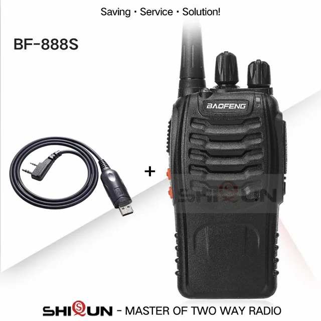 Baofeng BF-888S UHF 400-470MHz baofeng 888s дешевый двухсторонний радио Baofeng bf888s удобный портативный bf 888s baofeng 888 радио BF-C1 - Цвет: Add Program. Cable