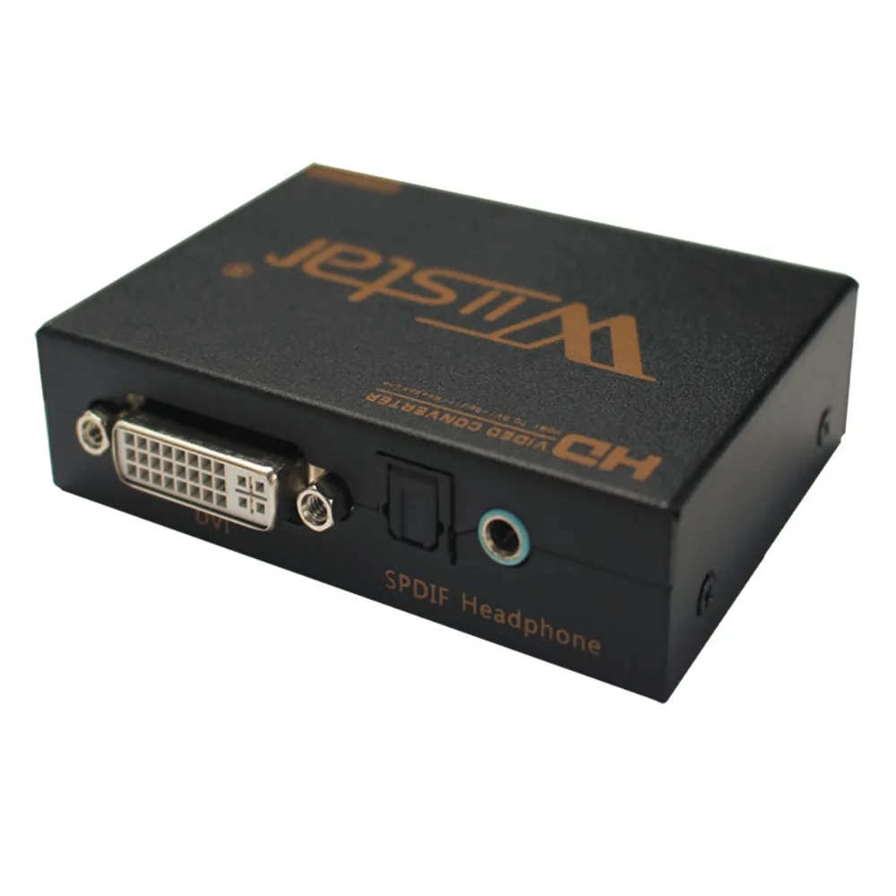 2 шт HDMI к DVI коаксиальный аудио-видео переходник конвертер адаптер Черный