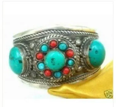 

Beautiful Tibet Turquoise Cuff bangle Bracelet