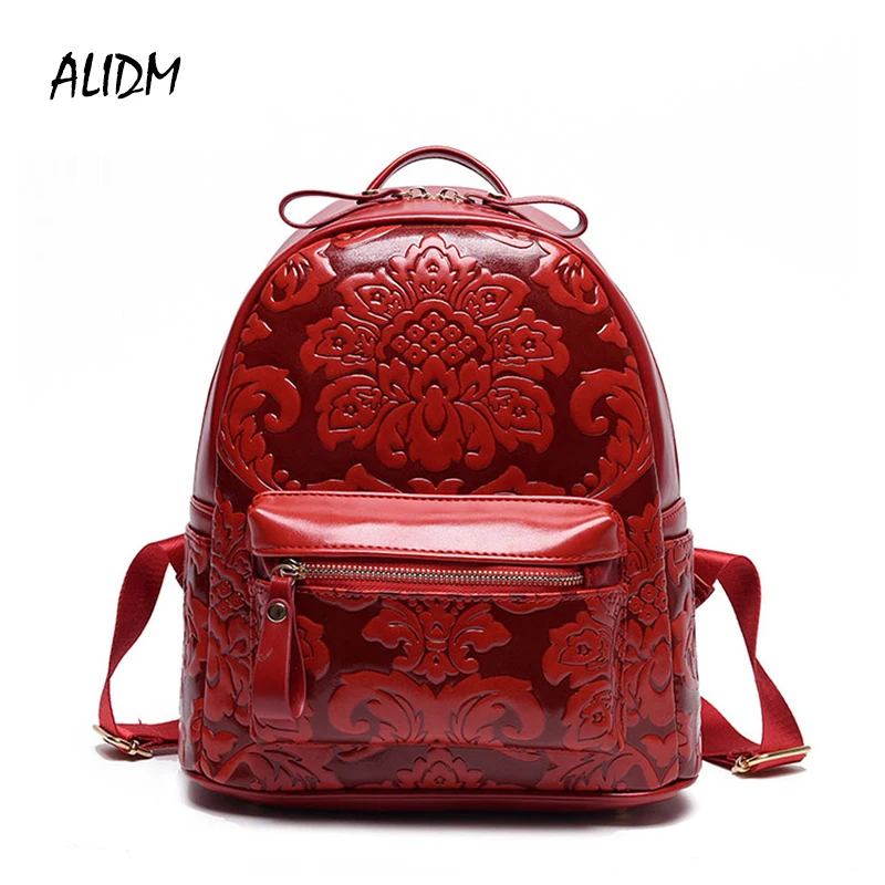 Vintage High Quality PU Leather Women Backpacks For Teenage Girls Floral Printed School Bags Travel Leisure Backpack Mochila Sac Vintage High Quality PU Leather Women Backpacks For Teenage Girls Floral Printed School Bags Travel Leisure Backpack Mochila Sac