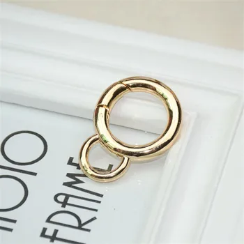 

KC gold Silver buckle 8 spring keychain 30mm golden hook hanging circular ring ring diy jewelry accessories bagKey Rings 50pcs