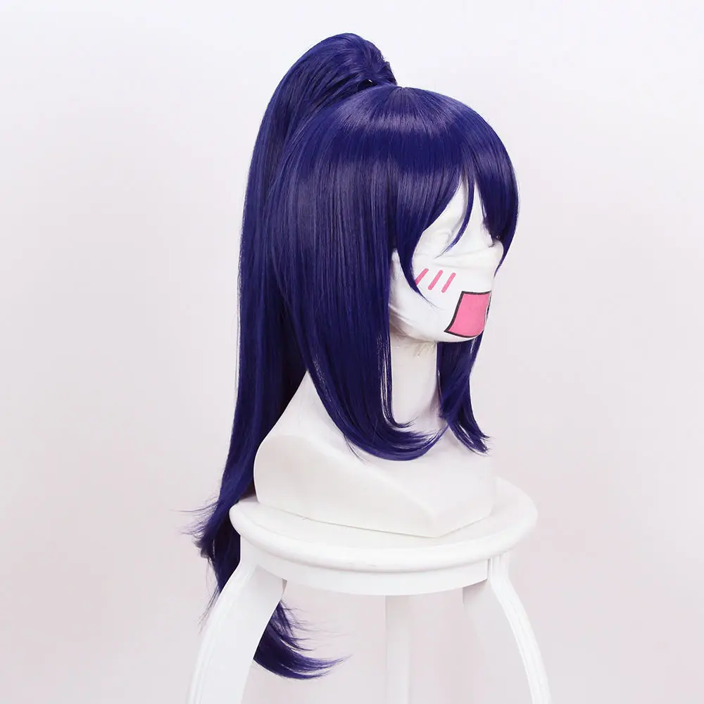Люблю жить! Солнце! Aqours Matsuura kanan Косплей длинный хвост парик для волос фиолетовый|
