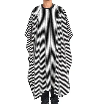 

high quality Polyester stripe Cutting Hair Waterproof Cloth Salon Barber Gown Hairdressing Hairdresser Capes for Adult