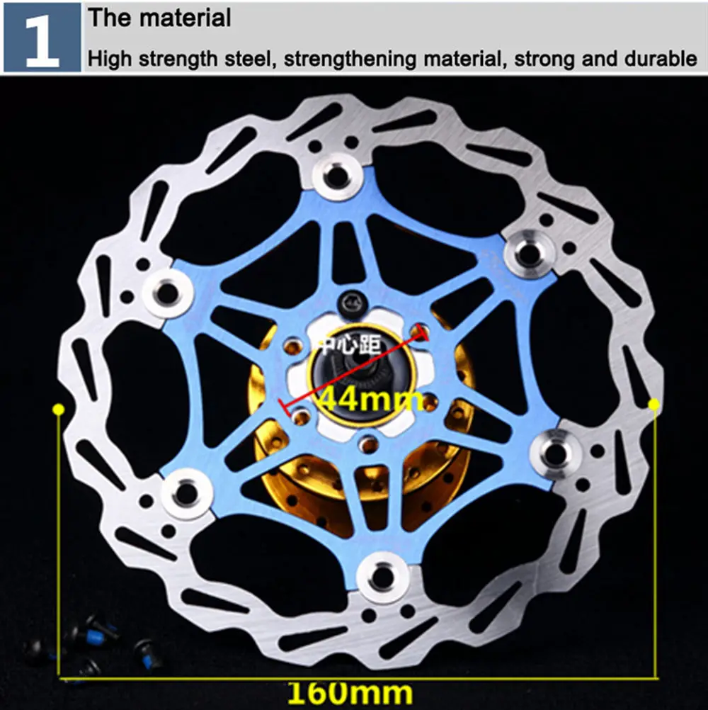 Велосипедная колодка для гидравлического тормоза MTB плавающий дисковый тормоз ротор 160 мм Сверхлегкий 83 г сплав велосипед " Поплавковый тормоз Роторов запчасти для велосипеда