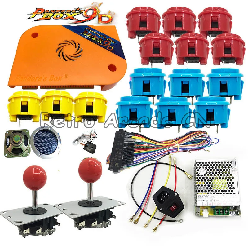 Pandora box 9D Jamma board 2222 in 1 with zippy joystick push button DIY Arcade kit For coin operated game machine Pandora's 9 Pandora box 9D Jamma board 2222 in 1 with zippy joystick push button DIY Arcade kit For coin operated game machine Pandora's 9