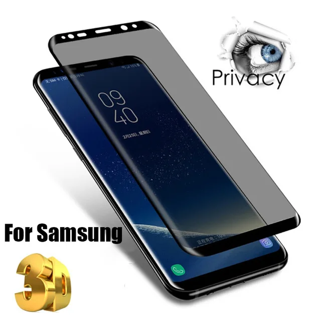 3D полное покрытие антибликовое закаленное стекло для samsung Galaxy S9 S8 Plus Note 8 9 Защитная пленка для экрана