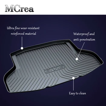 

MCrea Car Rear Trunk Mat Cargo Liner For Honda Fit Civic City CR-V XR-V CR XR V 2018 2017 Luggage Carpet Anti kick Floor Mat