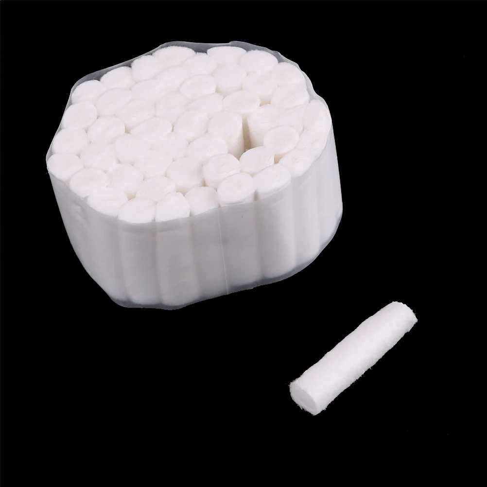 50pcs/lot 10*38mm Disposable Dental Cotton Rolls Absorbent Medical High