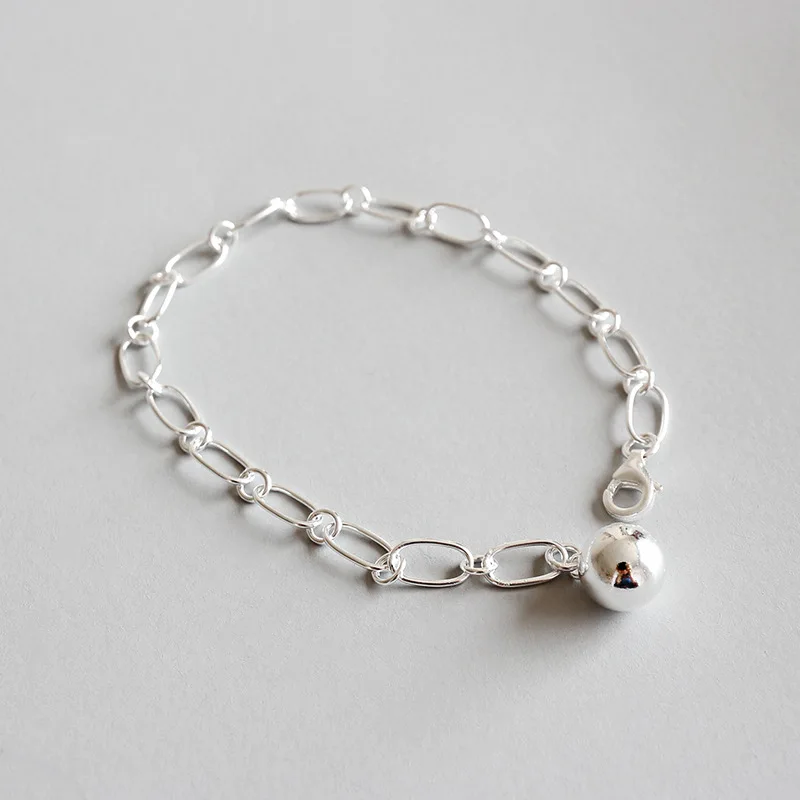 

HFYK 925 Sterling Silver Bracelet 2019 Chain Round Circles Bracelets For Women pulseras plata de ley 925 mujer bracelet femme