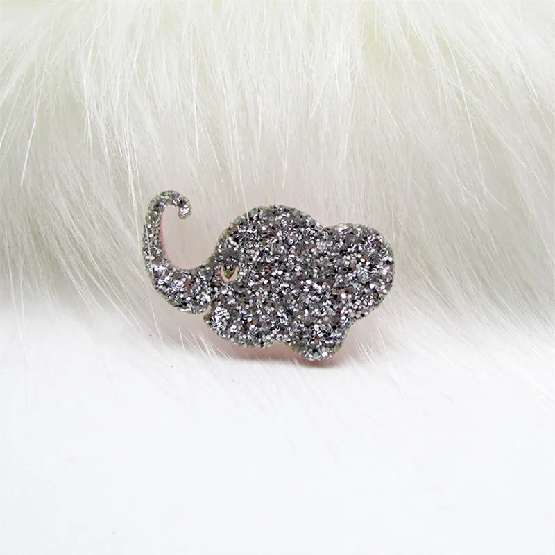 silver elephant 60 шт./лот Мульти Стиль утка/курица/слон пластыри на горный хрусталь аппликации для ремесло одежда швейные принадлежности "сделай сам" зажим для волос, аксессуары - Цвет: silver elephant