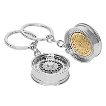 Модное кольцо для ключей, миниатюрное 3D колесо BBS обода, модель брелка, популярный креативный автомобильный Металлический Мини обод колеса, брелок для ключей