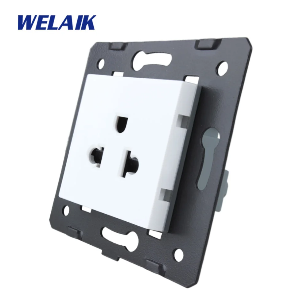 WELAIK EU standard-USA power-Socket DIY-стена частей-Соединенные Штаты-розетка-запчасти без-стекло-панель A8AW/B