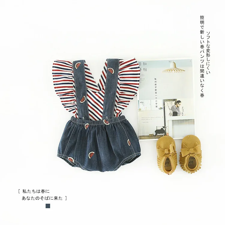

Tz9150 Enzo Younger Brother Ins Baby Refine Straps Shorts Shirt Suit