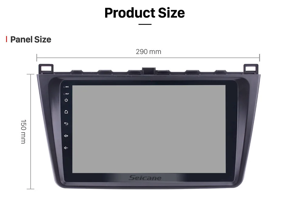 Flash Deal Seicane  9" 2Din Android 8.1/7.1 Car Radio WIFI Bluetooth Quad Core Multimedia Player For 2008 2009 2010-2015 Mazda 6 Rui wing 18