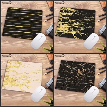 

Mairuige New Designs Modern Golden black Marble Laptop Gaming Mice Mousepad Anime Cartoon Print Large Size Game Mouse Pad
