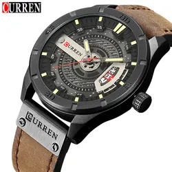 2019 Элитный бренд CURREN для мужчин Военная Униформа спортивные часы кварцевые Дата человек повседневное кожа наручные часы Relogio Masculino