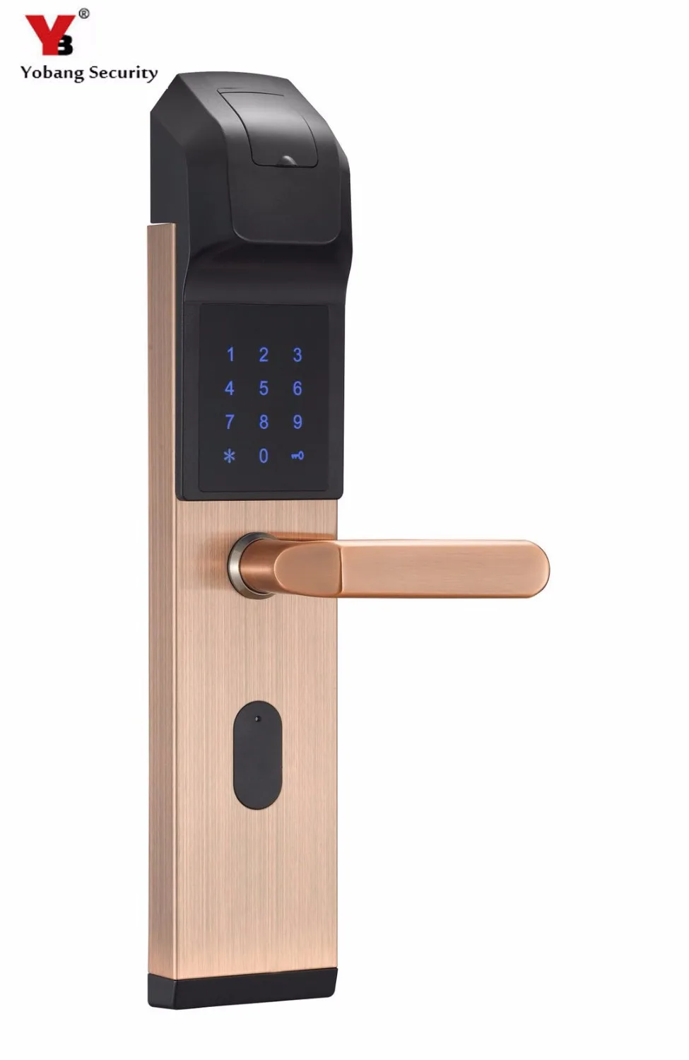 Электронный биометрический дверной замок без ключа цифровой дверной замок отпечаток пальца + пароль + 4 карты + 2 механических ключа для дома