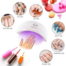 Сушилка для ногтей, СВЕТОДИОДНЫЙ УФ-светильник, 6 Вт, 10 шт., светодиодный светильник для маникюра, ЖК-дисплей, сушка, все Гель-лак для ногтей, инструменты для дизайна ногтей