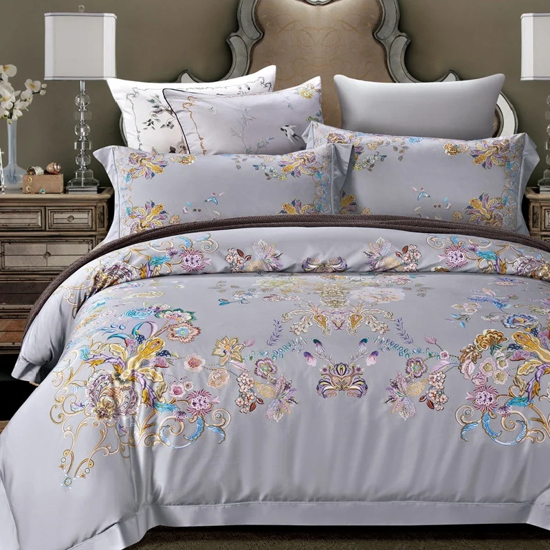 Luxury 100s Cotton Silky Satin Digital Printing Bedding Set