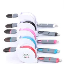 

2-in-1 telescopic charging cable for Apple mobile phone for Android mobile phone interface stretch data cable