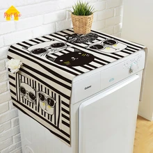 Удовлетворить хороший горячий двухдверный холодильник двойной карман пыль Обложки печать высокого Качественный хлопок и лен стиральная машина мультфильм