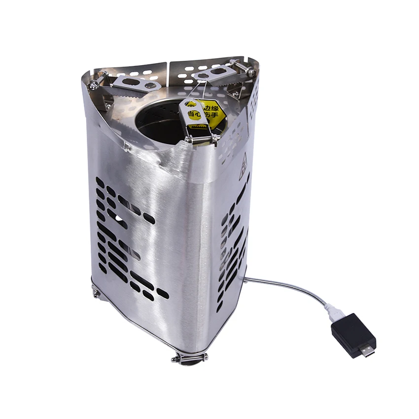 New Arrival 1.5L Camping Folding Wood Stove Charcoal Burner Blower