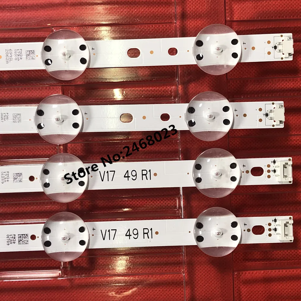 Новинка, партиями по 5 комплектов = 20 шт. светодиодный полосы для LG 49UV340C 49UJ6565 49UJ670V V17 49 R1 L1 ART3 2862 2863 6916L-2862A 6916L-2863A