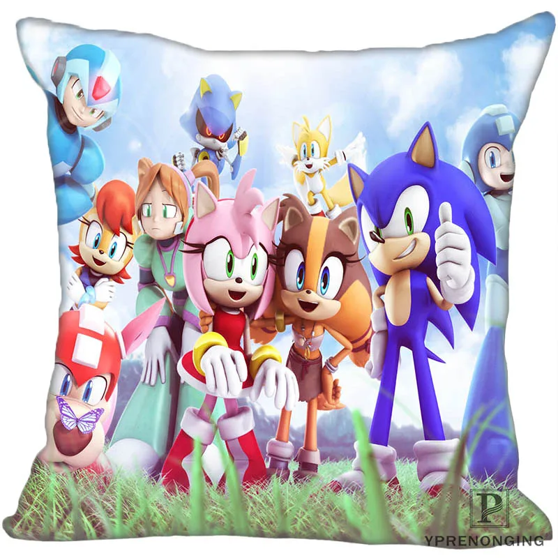 Квадратный чехол для подушки на заказ Sonic the Hedgehog, Наволочка на молнии, чехол 35X35,40x40,45x45 см(с одной стороны) 180522-02-226 - Цвет: Square Pillowcase