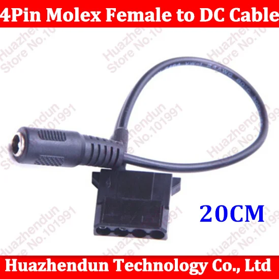 

20 шт./лот Новый 4Pin Molex Female to DC 5,5*2,1mm Female адаптер кабель, 12 В Бесплатная доставка