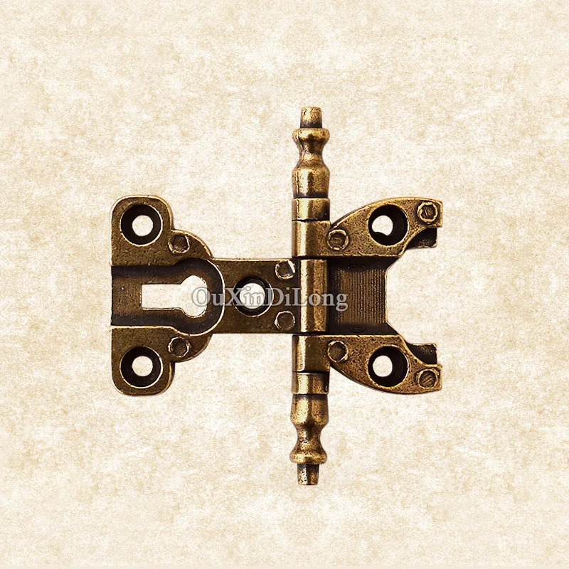 

Hotsale 10PCS 3inch Retro Vintage Style Furniture Hinges European Antique Door Hinges Clothes Cupboard Cabinet Bronze Hinges