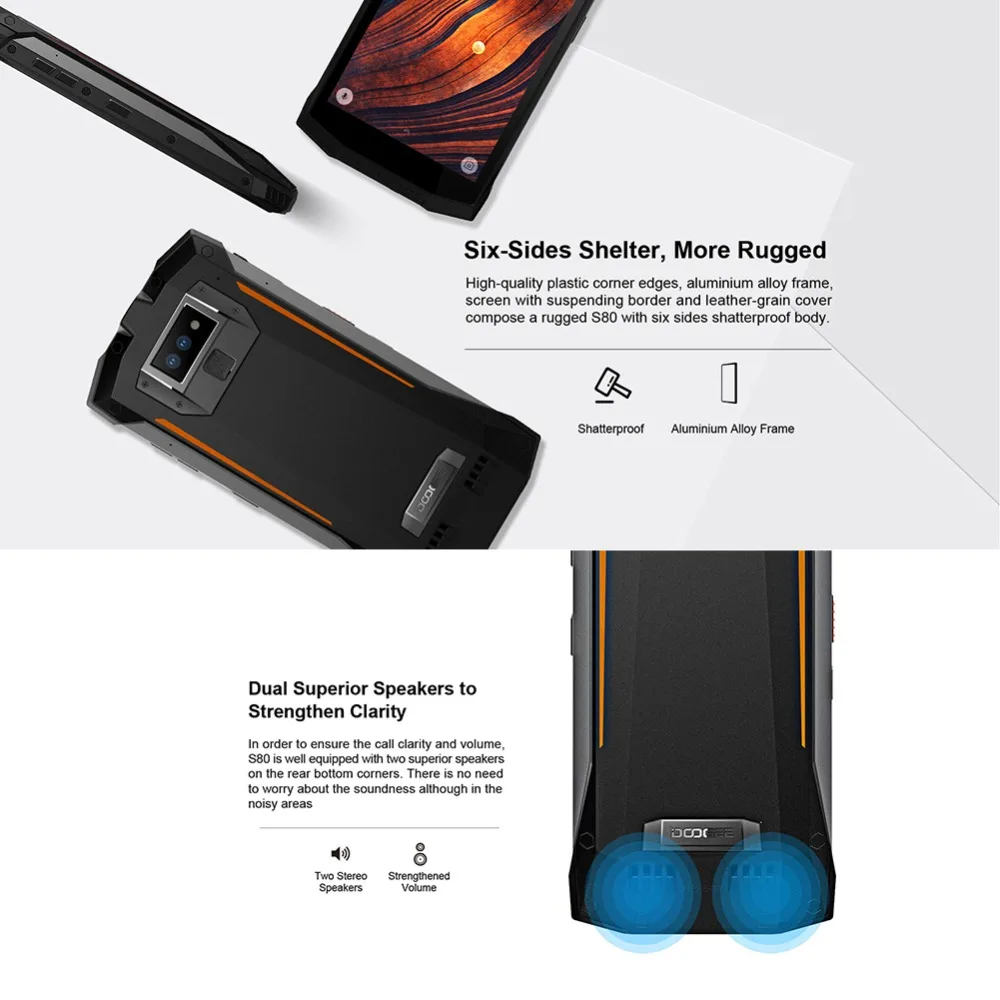 Sale DOOGEE S80 5.99Inch IPS Octa-core Android 8.1 4G DSDS Mobilephone Smartphone NFC IP68 6G RAM 64G ROM 10080mAh Battery Cellphone 13 Sale DOOGEE S80 5.99Inch IPS Octa-core Android 8.1 4G DSDS Mobilephone Smartphone NFC IP68 6G RAM 64G ROM 10080mAh Battery Cellphone 13